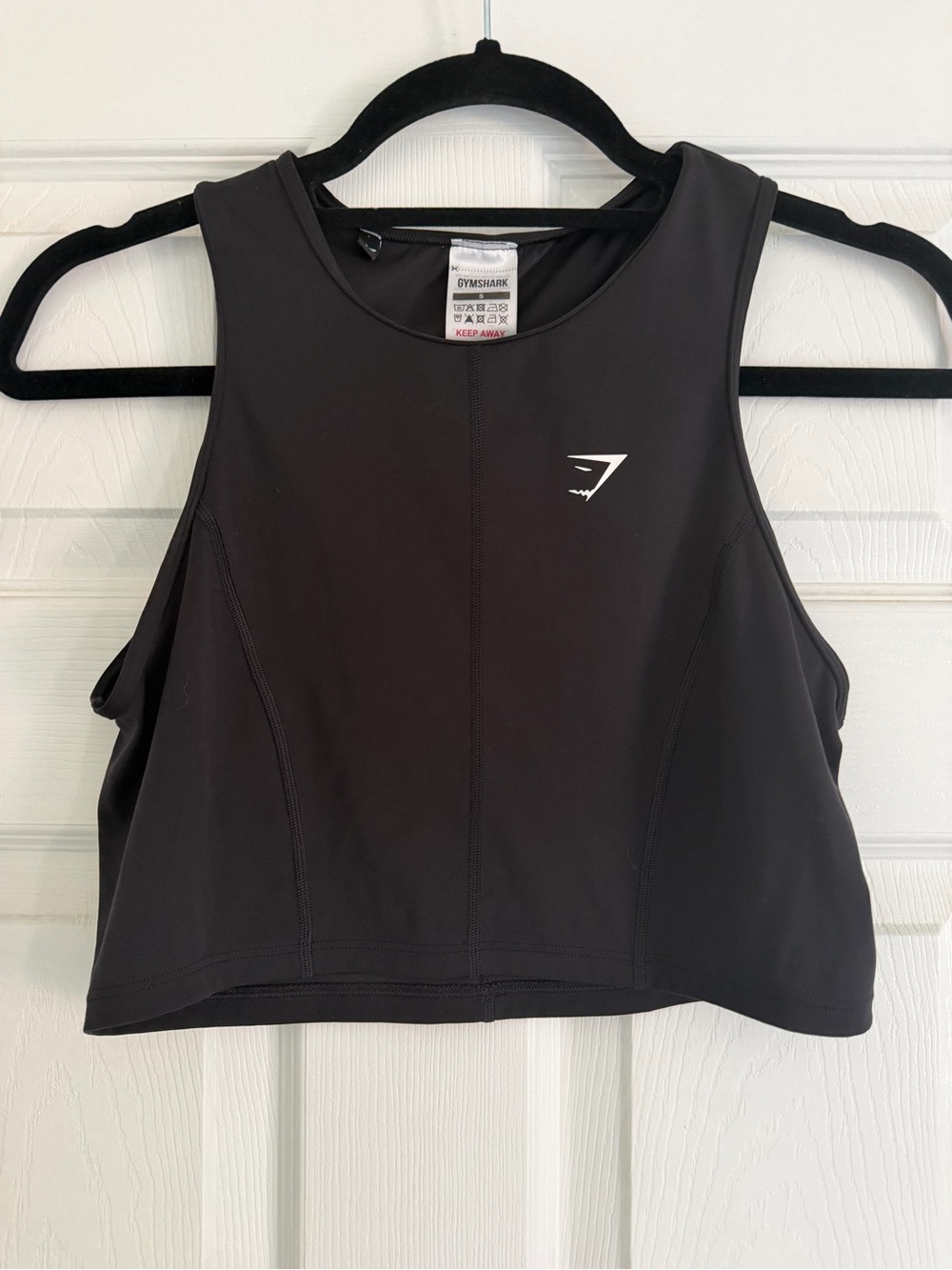 *2 for 20* Gymshark Black Cropped High-Neck Performance Tank